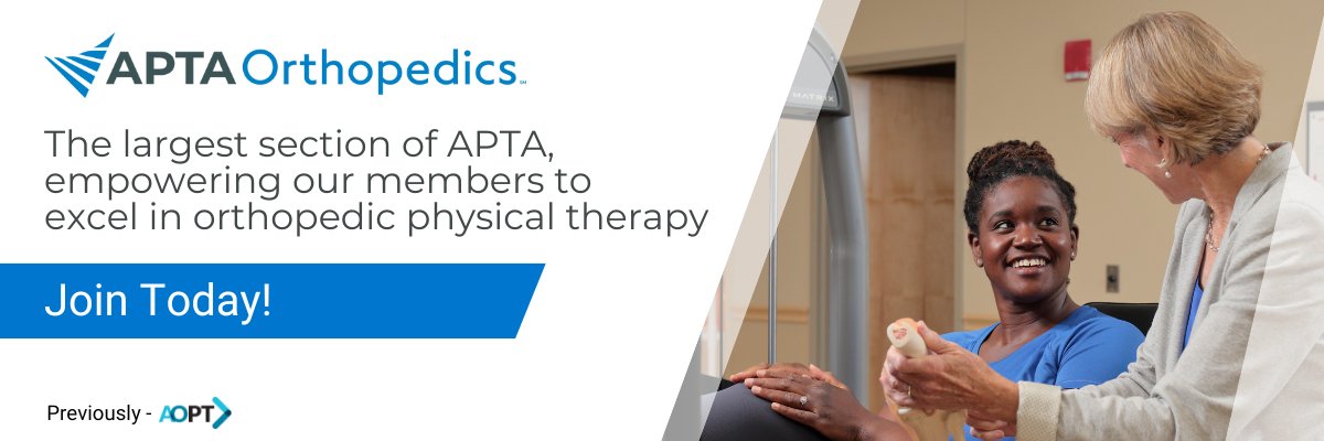 Welcome to the Academy of  Orthopaedic Physical Therapy (AOPT) slide