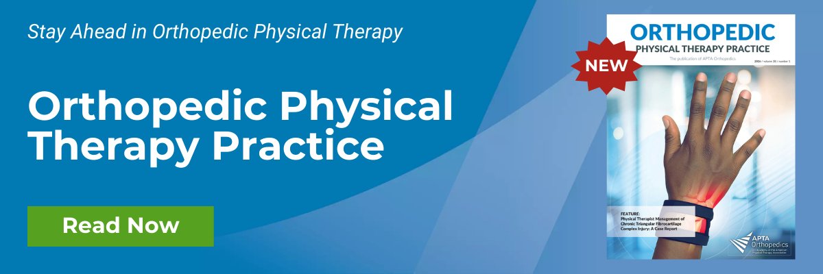 Welcome to the APTA Orthopedics  slide